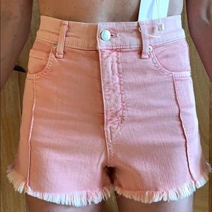 Hand stitched Pink Revice jean shorts BRAND NEW